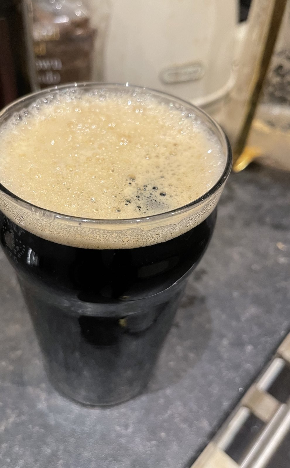Dry stout with a creamy head